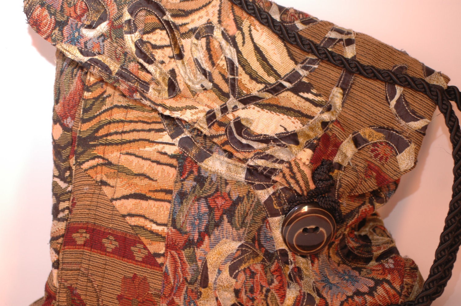 Recycled Cotton Patchwork Hobo Bag