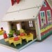 Fisher Price School House with Bus and people toy vintage 1970 toy