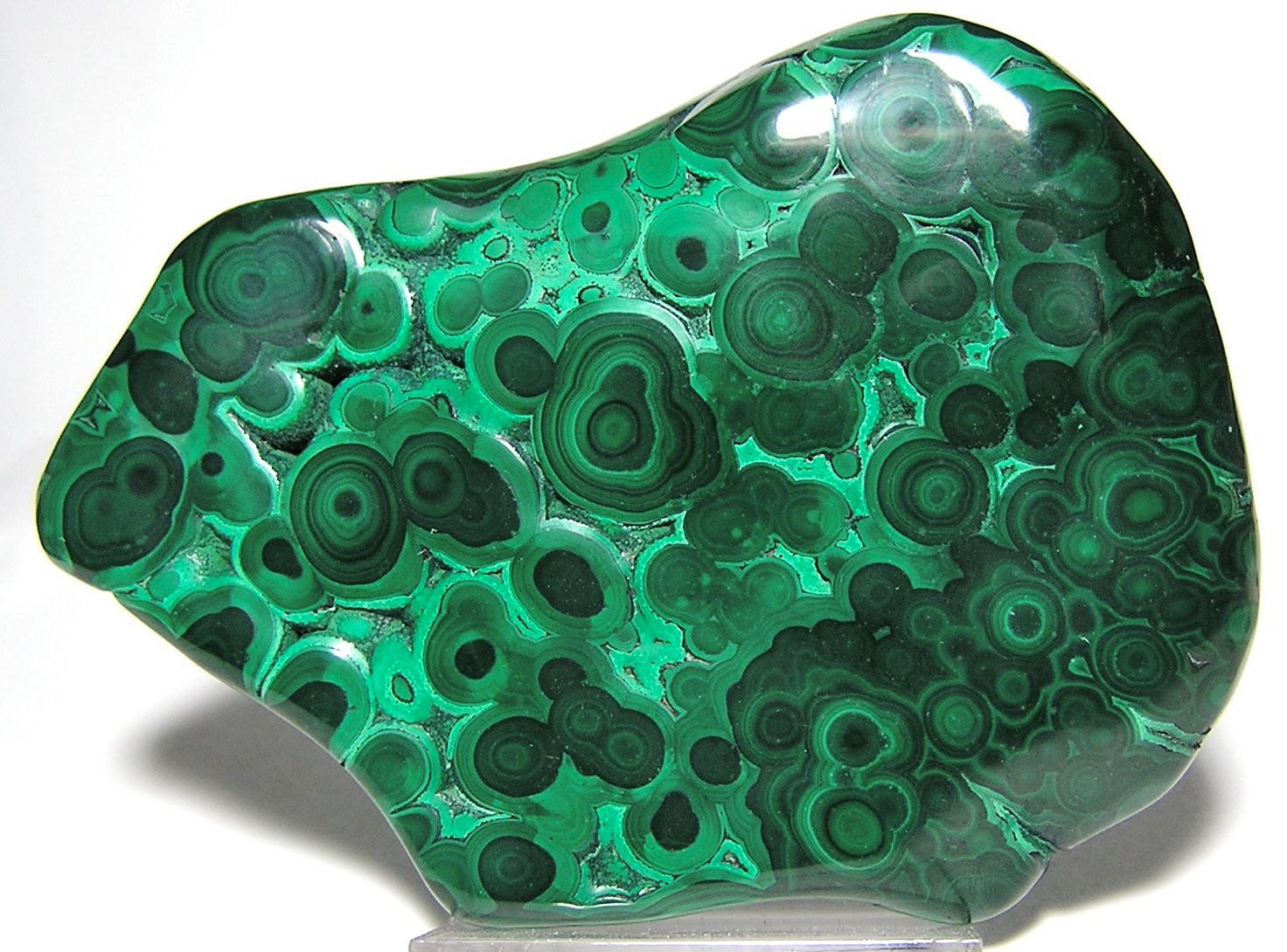 Dark Green Malachite Polished Slice Bullseye Malachite