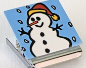 Snowman - Christmas Metal Clip Magnet