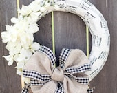 Vintage Sheet Music Wreath