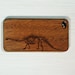 Brontosaurus Etching on Real Wood iPhone Skin Cover