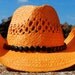 Orange & Black Cowgirl Hat