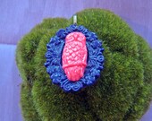 Owl Pendant (purple and pink)