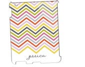 Rainbow Chevron Personalize Tablet case - iPad 2, iPad 3, Galaxy Note, Galaxy 10.1