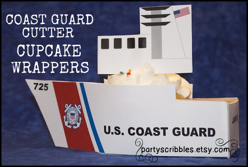 Coast Guard Cutter Cupcake Wrappers with Bridge Toppers Il_170x135