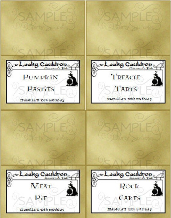 Wizard Buffet or Name Tent Cards Il_570xn