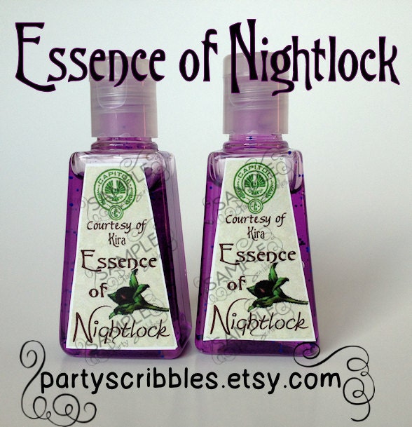 Essence of Nightlock Labels Hunger Games Inspired Party Favor Labels Il_570xn