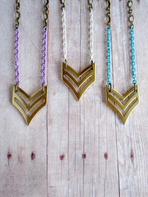 Chevron Necklace Military Necklace