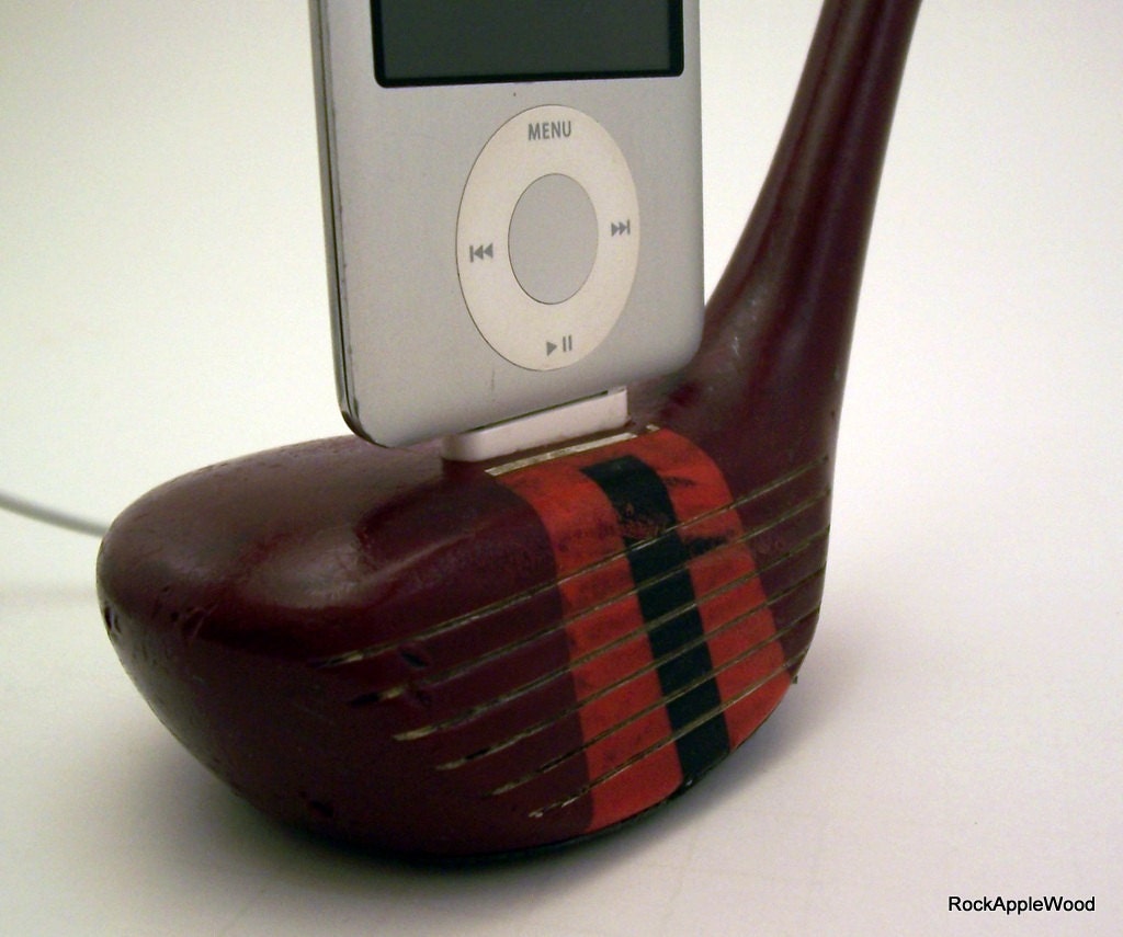Vintage Wooden Golf Club iPod Dock - ICN413