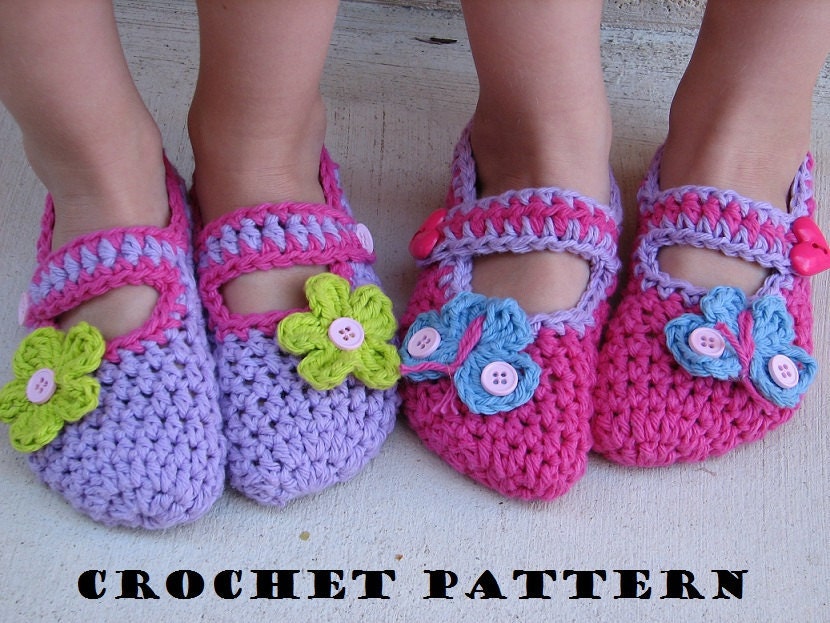 Childrens Slippers, Mary Jane  Slippers, Crochet Pattern PDF,Easy, Great for Beginners, Shoes Crochet Pattern Slippers,Pattern No. 3