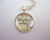 Pendant Arkansas vintage map 43 pendant jewelry necklace including ask your favorite place or city worldwide...