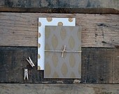 petal blank note card set. copper.