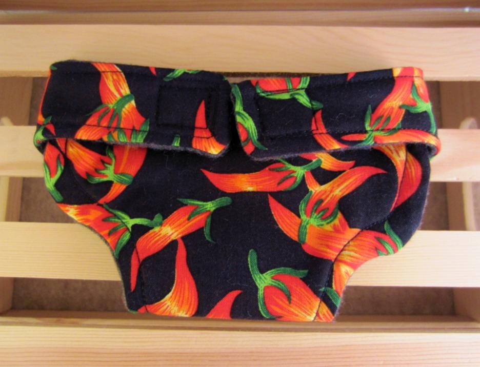 Adjustable Doll Diaper - Chili - Size Large