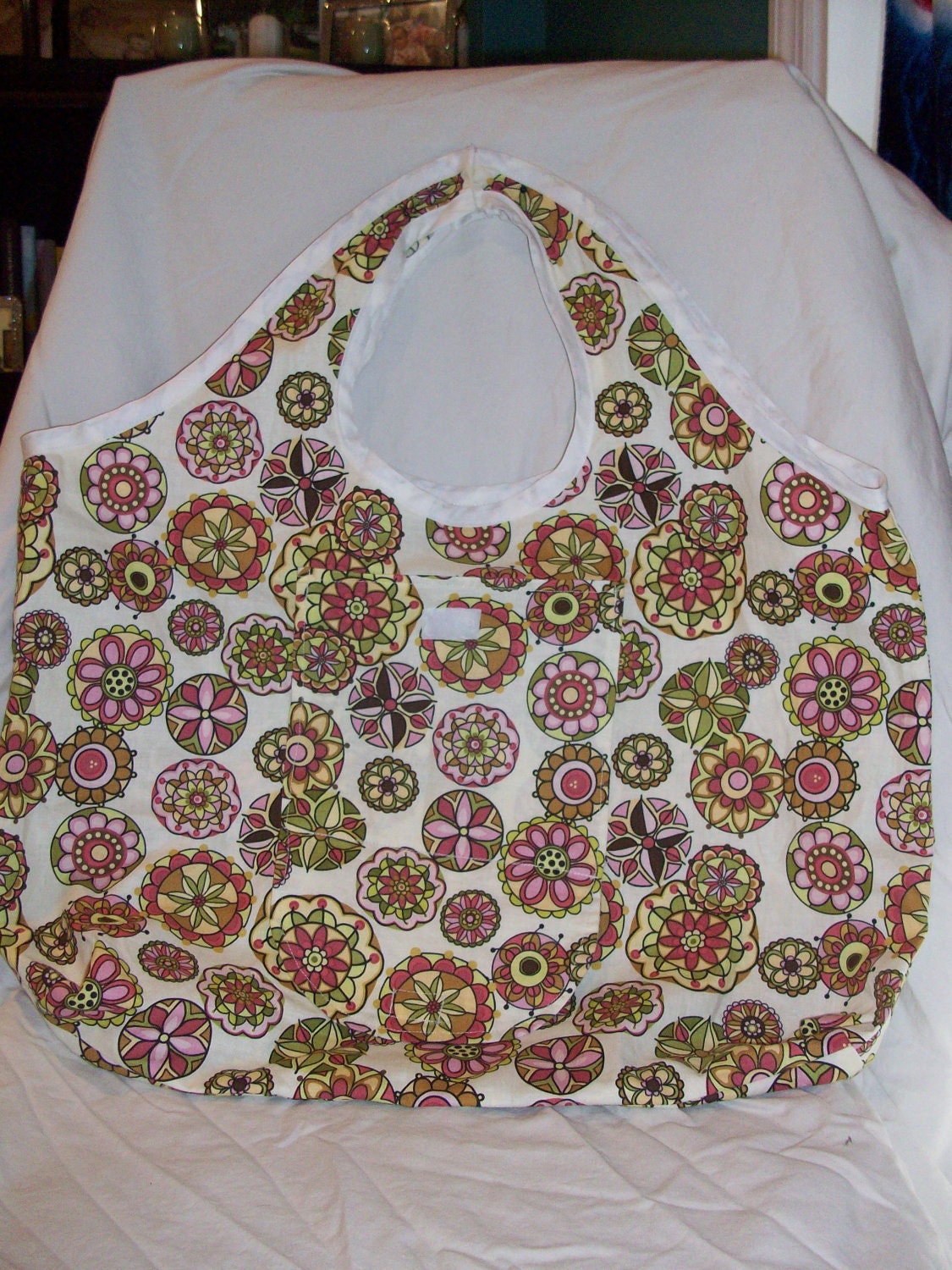 Summer time flower reuseable bag