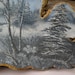 Art Hand Painted Winter Scene Vintage Oil Painting on a Conk
