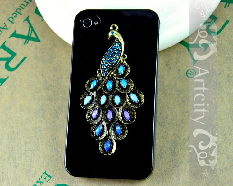 Iphone 4S case, Iphone 4 Case, Peacock Iphone Case