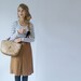 Vintage mustard 70s cotton skirt size medium to small.