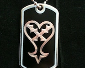 Kingdom Hearts Heartless Symbol Dog Tag Necklace