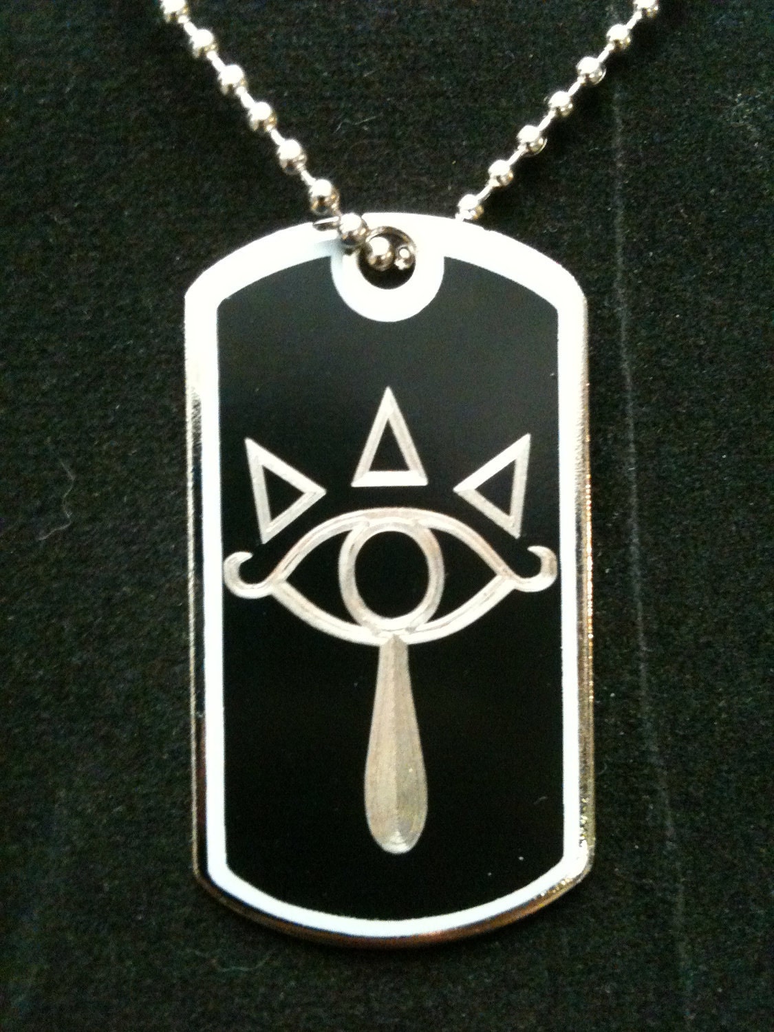 Legend of Zelda Sheikah Symbol Dog Tag Necklace