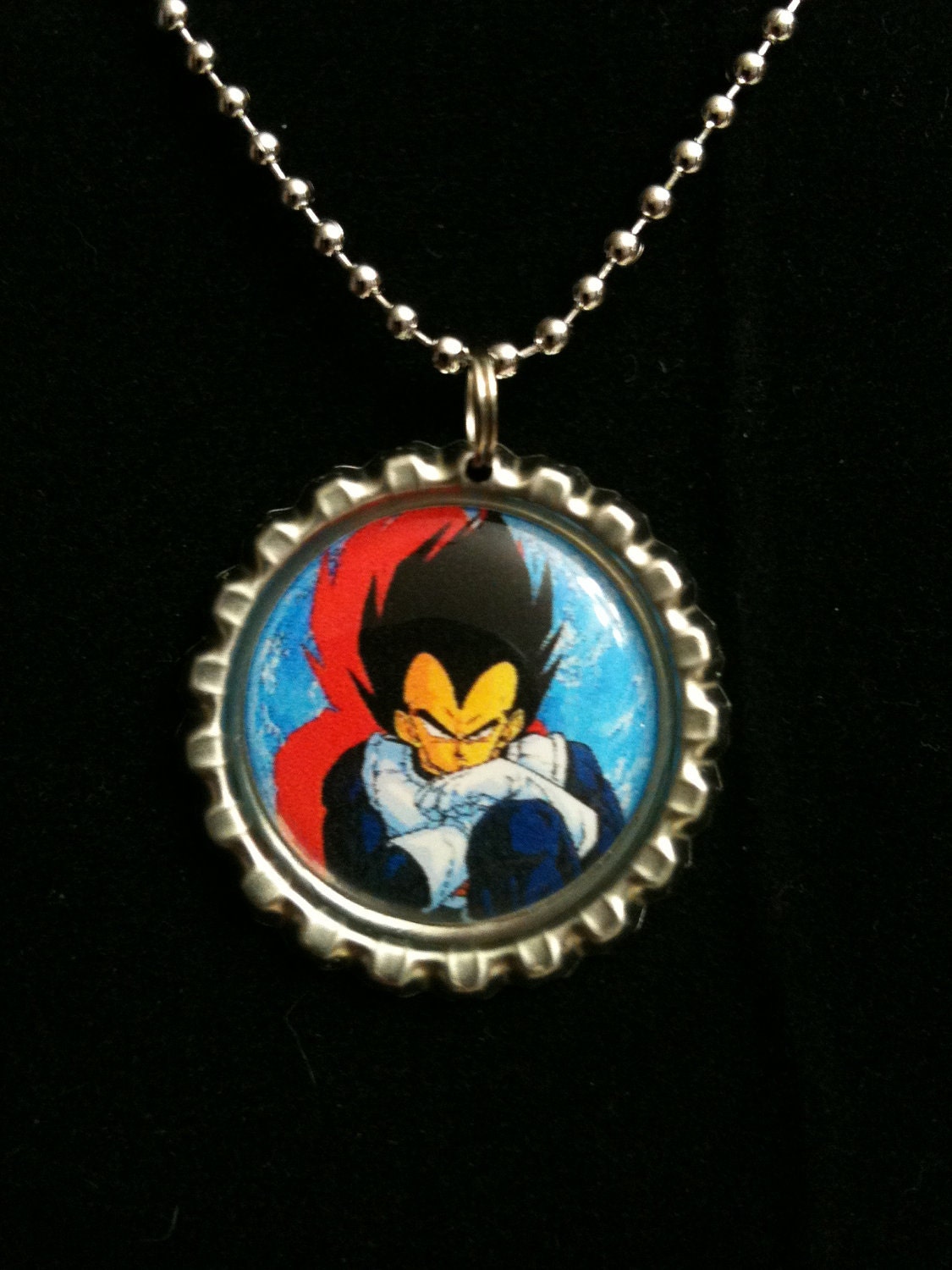 Dragon Ball Z Vegeta Bottle Cap Necklace