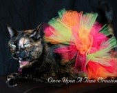 The Puppy Tutu - Dog, Cat or Kitten Tutu - Perfect For Photos - Any Size Up To 30 Lbs - Fun Summer Colors - Pet Halloween Costume