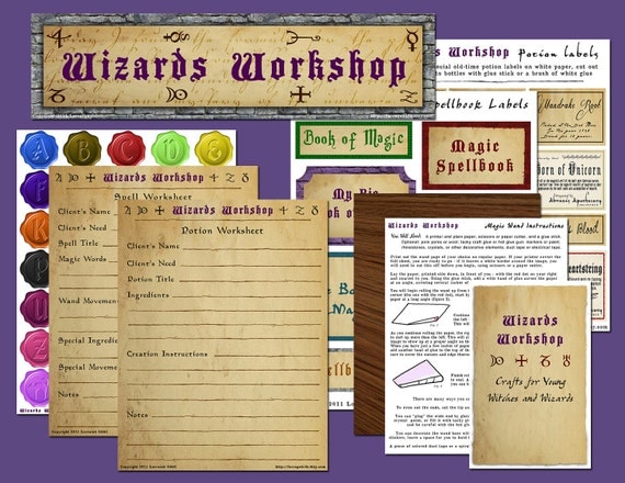 Harry Potter Inpsired Kids Imaginative Play Package, WIZARDS WORKSHOP: Pretend Play Kit With Crafts, Printables, and More, PDF File