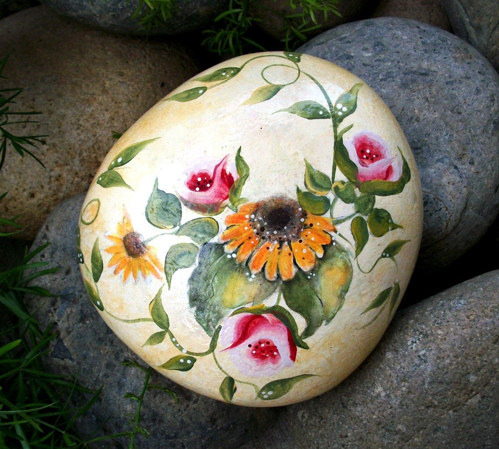 Handpainted  Roses Sunflowers. Summer Flowers. Colorful.  Original Painting. Home Decor. Gift.  Mothers Day