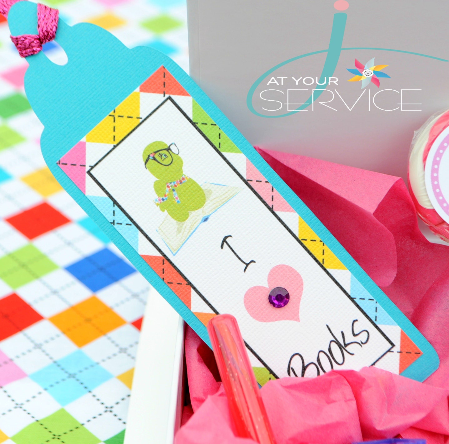 Girly Bookworm Bookmarks
