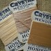 Vintage hosiery stocking mending threads - three cards in shades of beige and light brown - 1940s