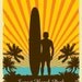Sunset Beach Park - Retro Surf Art Print