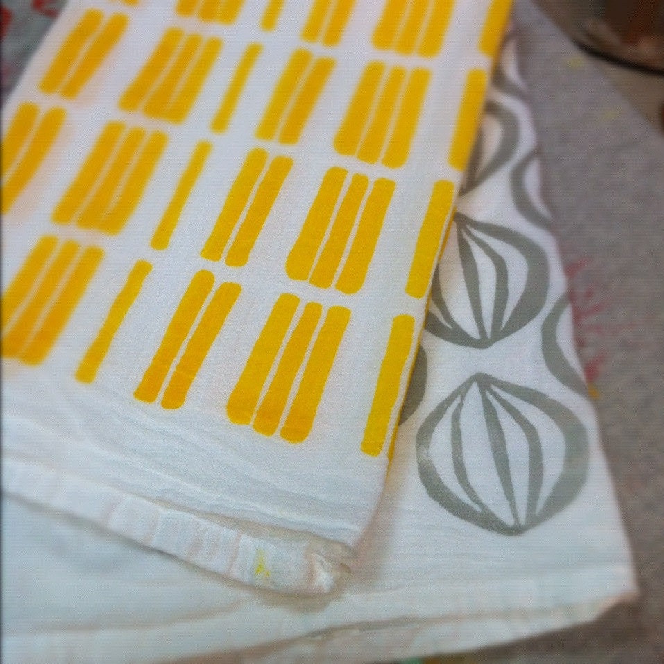 Hand Printed Tea Towels