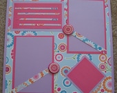 Floral 12 x 12" Premade Scrapbook Page