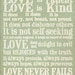 1 Corinthians 13 Subway Art. Love is Patient, Love is Kind...