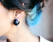 Black Ear Biting Chain Chomps Super Mario Nintendo Earrings