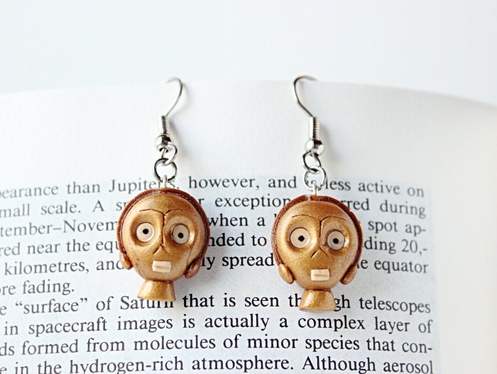 C3PO Droid Star Wars Dangle Earrings
