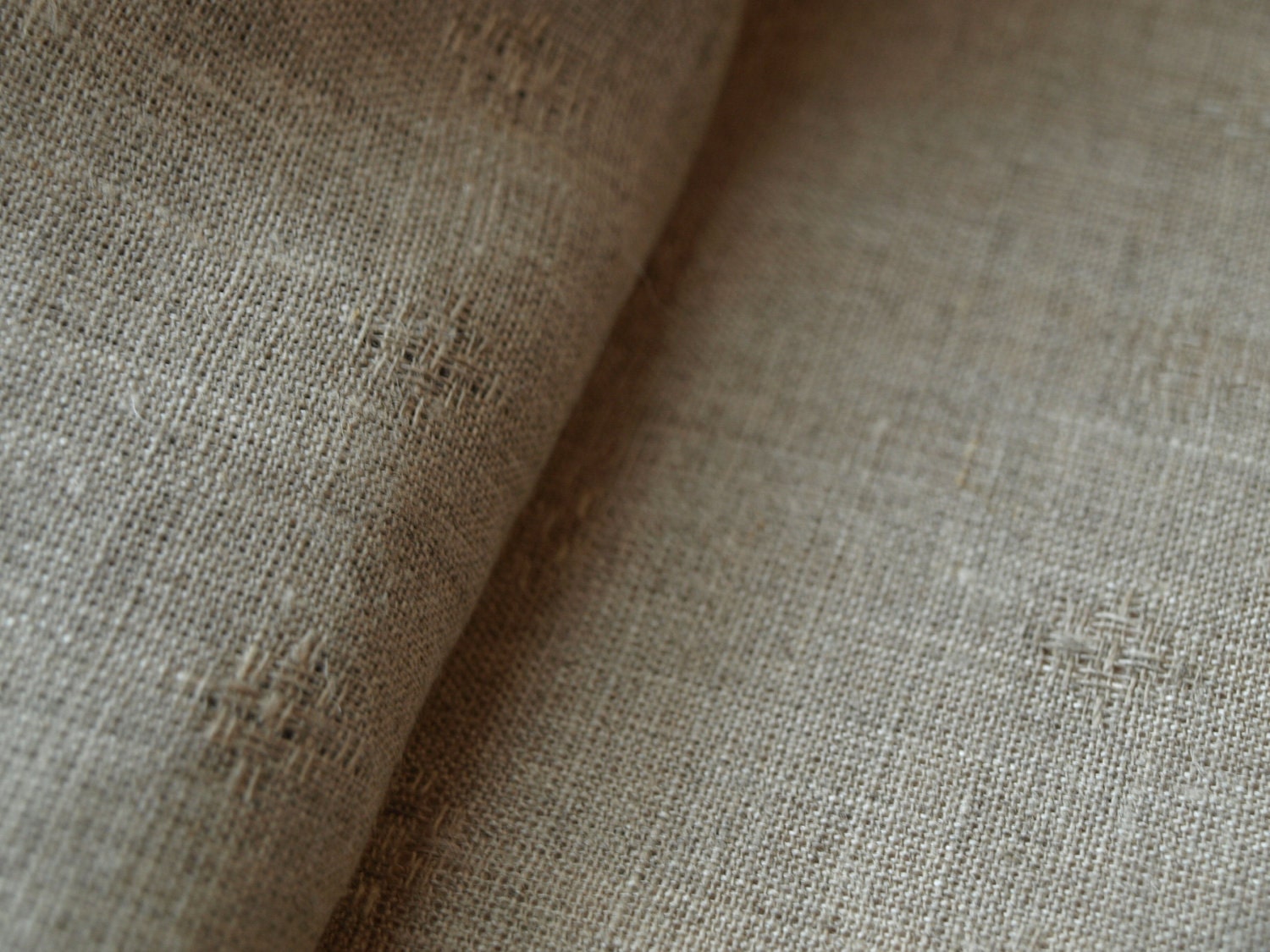Linen Tablecloth 56"x57" Natural Grey with Pattern