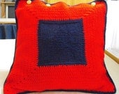 Handmade crochet Star Trek cushion or pillow cover