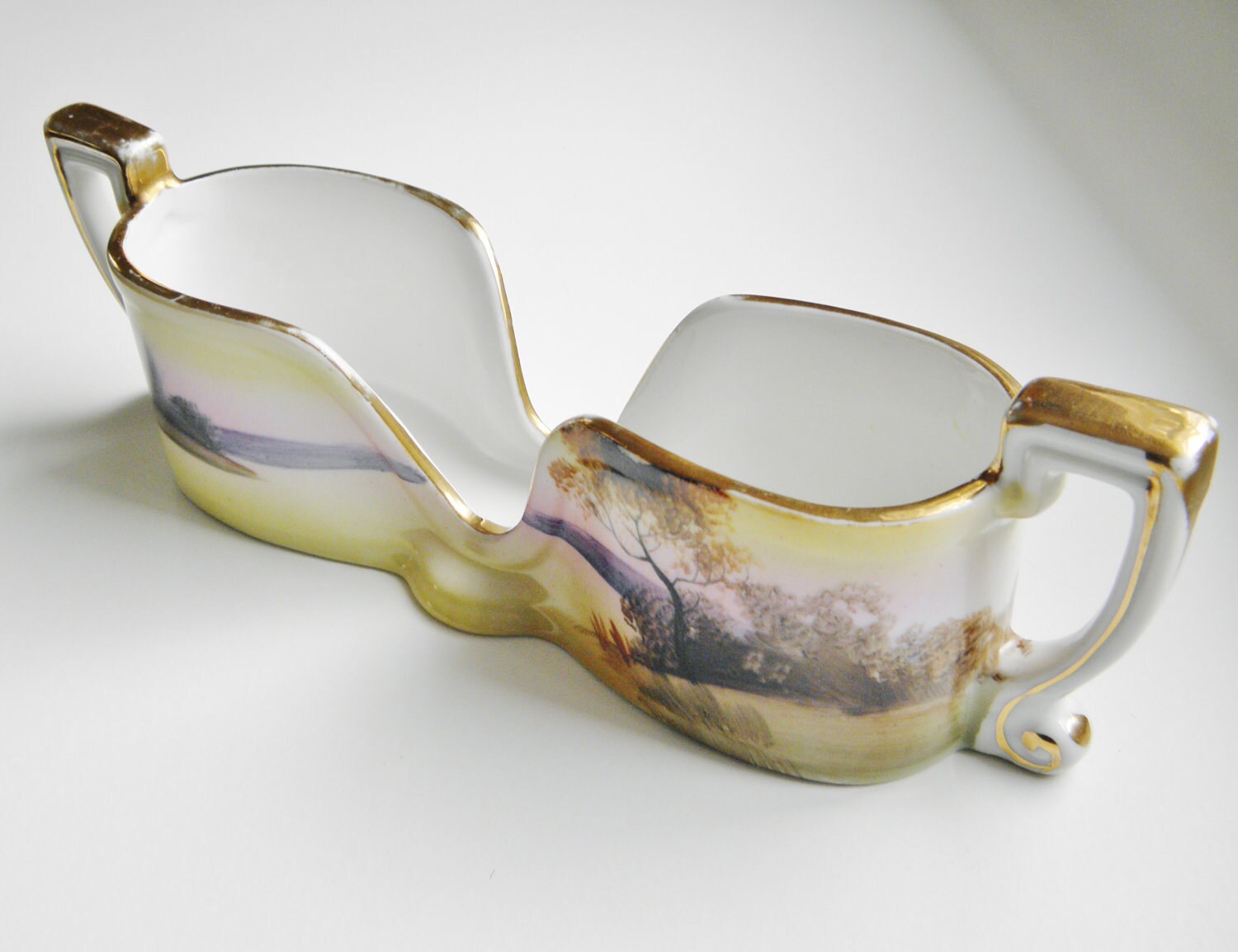 Vintage Noritake Porcelain Spoon Holder by GrandAntiqueDecor