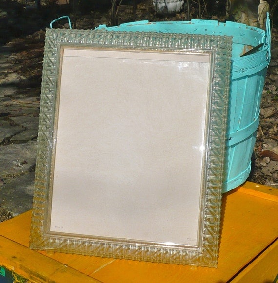 Clear Plastic Picture Frame Vintage Mid Century by CasaKarmaDecor