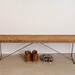 Bench 4' long- Reclaimed Wood and Solid Steel - Salvaged Pine