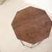 Side Table - Solid Walnut and Raw Steel