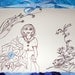 Nora Jewel in May Card, Pen and Ink Card, Original Nora Card by KSonya