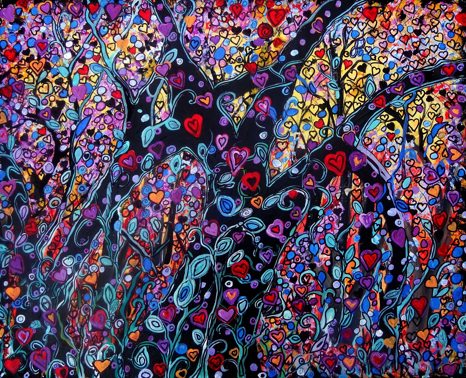 Abstract Tree Painting