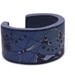 Blue Cuff Bracelet, OOAK Polymer Clay Cuff, Abstract Jewelry