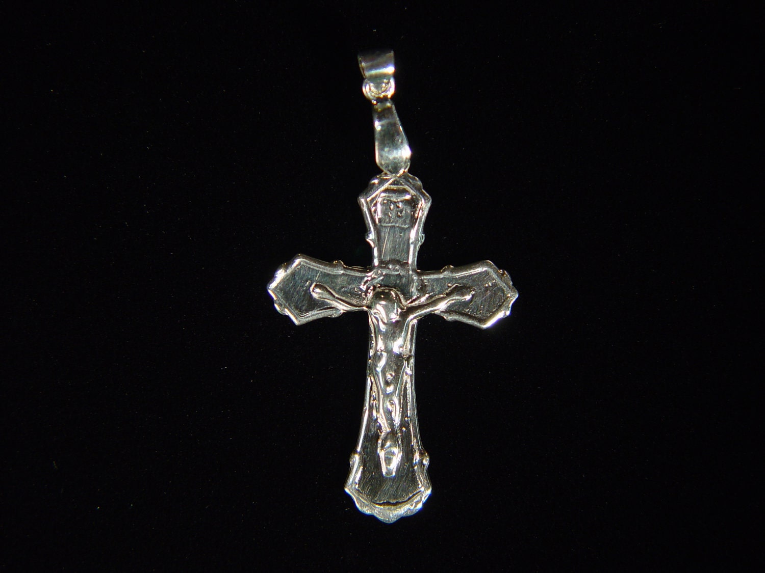 Cross Pendant Crucifix Solid Fine Silver