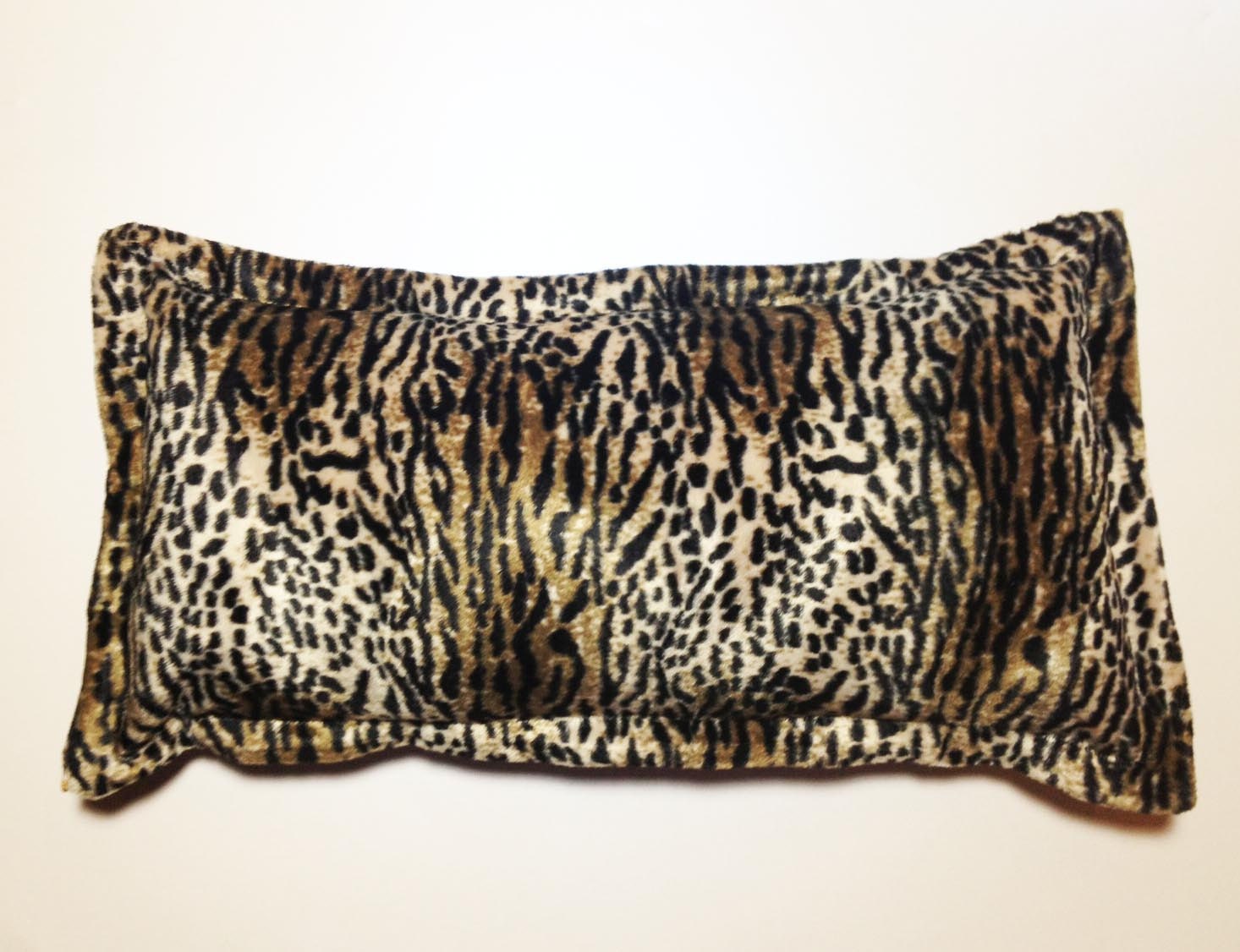 Leopard Print Upcycled Skirt Throw Pillow