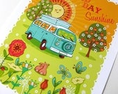 A4 Unframed Illustration Print 'Good Day Sunshine'