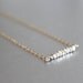 Silver and Gold Necklace - Mixed Metals, 14k Gold Filled & Sterling Silver Necklace, Metalic Diamond Cut Sterling Pendant, Statement, Dainty
