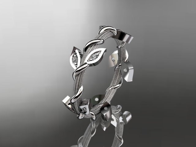 platinum diamond leaf wedding ring,engagement ring,wedding band